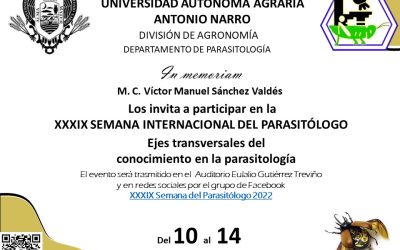XXXIX Semana Internacional del Parasitólogo: del 10 al 14 de Octubre