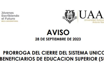 AVISO PRORROGA SUBES