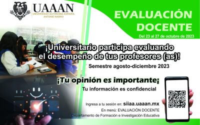EVALUACIÓN DOCENTE  OCTUBRE DE 2023