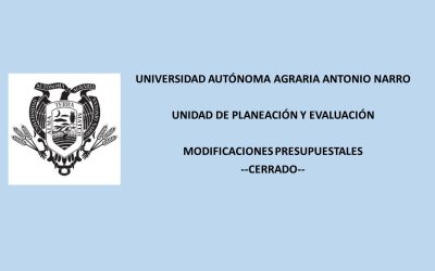 CIERRE DE MODIFICACIONES PRESUPUESTALES