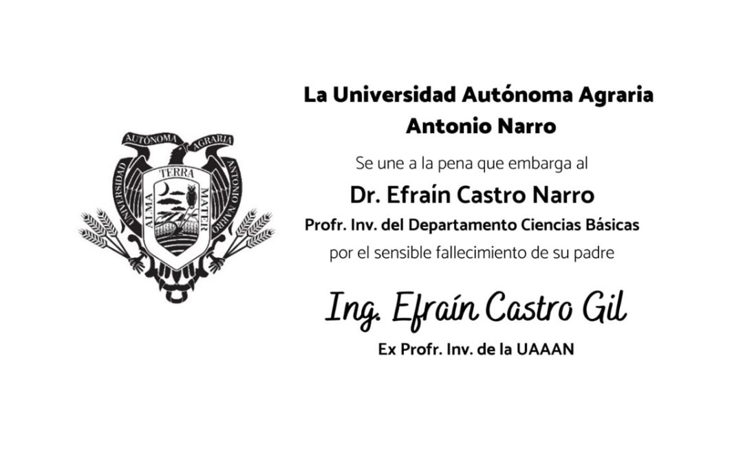 Q.E.P.D  Dr. EFRAIN CASTRO GIL