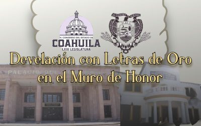 Develación de Letras de Oro en el Congreso del Estado