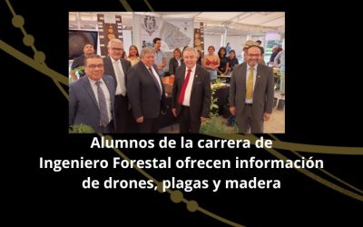Alumnos de la carrera de forestal ofrecen información de drones, plagas y madera