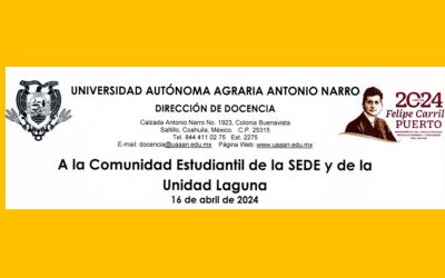 COMUNICADO PARA ALUMNOS DE LICENCIATURA DE LA SEDE Y UNIDAD LAGUNA