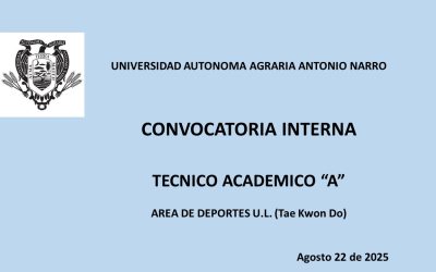 CONVOCATORIA INTERNA. TECNICO ACADEMICO «A». AREA DE DEPORTES U.L.  (Tae Kwon Do)