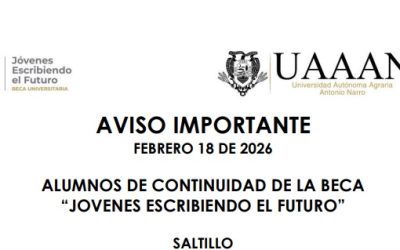 AVISO.  BECA JOVENES ESCRIBIENDO EL FUTURO