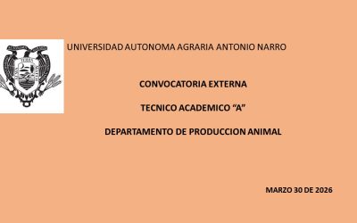 CONVOCATORIA EXTERNA TECNICO ACADEMICO A  DEPARTAMENTO DE PRODUCCION ANIMAL