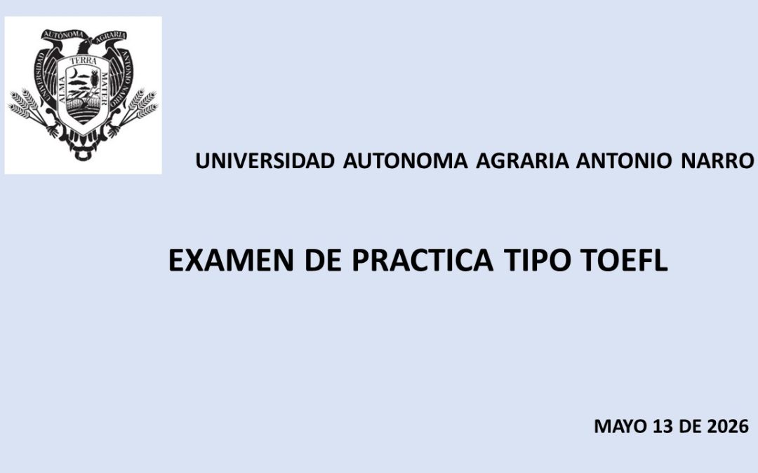 EXAMEN DE PRACTICA TIPO TOEFL
