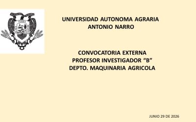 CONVOCATORIA EXTERNA PROFESOR INVESTIGADOR B .  DEPTO MAQUINARIA