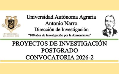 CONVOCATORIA PROYECTOS INVESTIGACION DE POSTGRADO 2026
