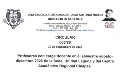 AVISO. DIRECCIÓN DE DOCENCIA